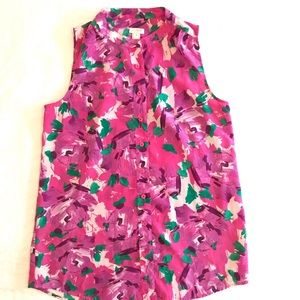 Jcrew floral top size 4
